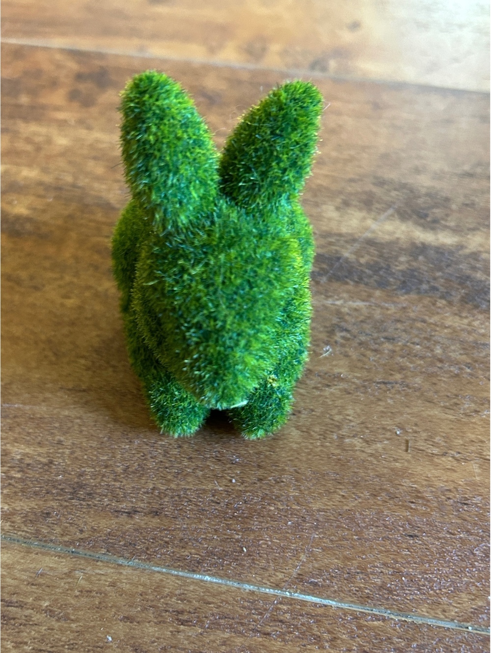 Small Decorative Green Moss Bunny Figurine